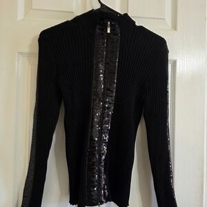 Belldini Black Ribbed Knit Sweater